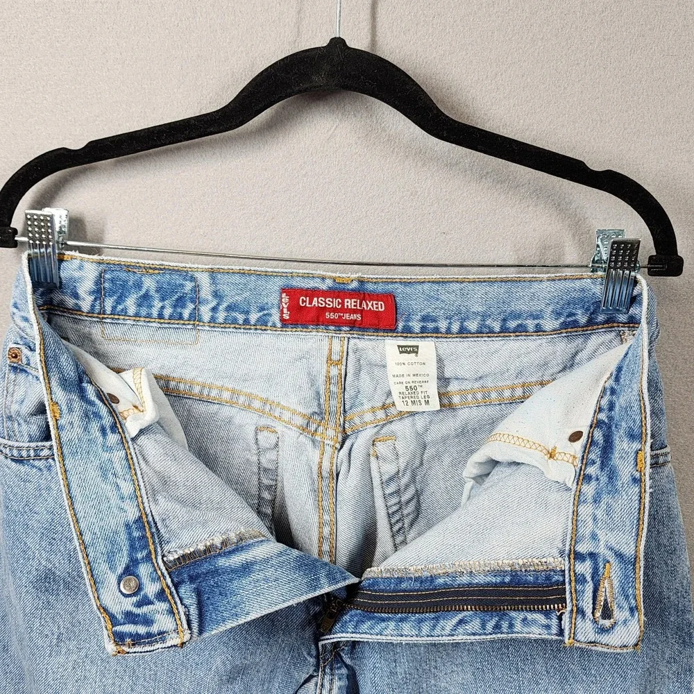 Vintage Levis 550 Relaxed Fit Tapered Leg‎ Mom Jeans Size 12 High Rise Denim 90s